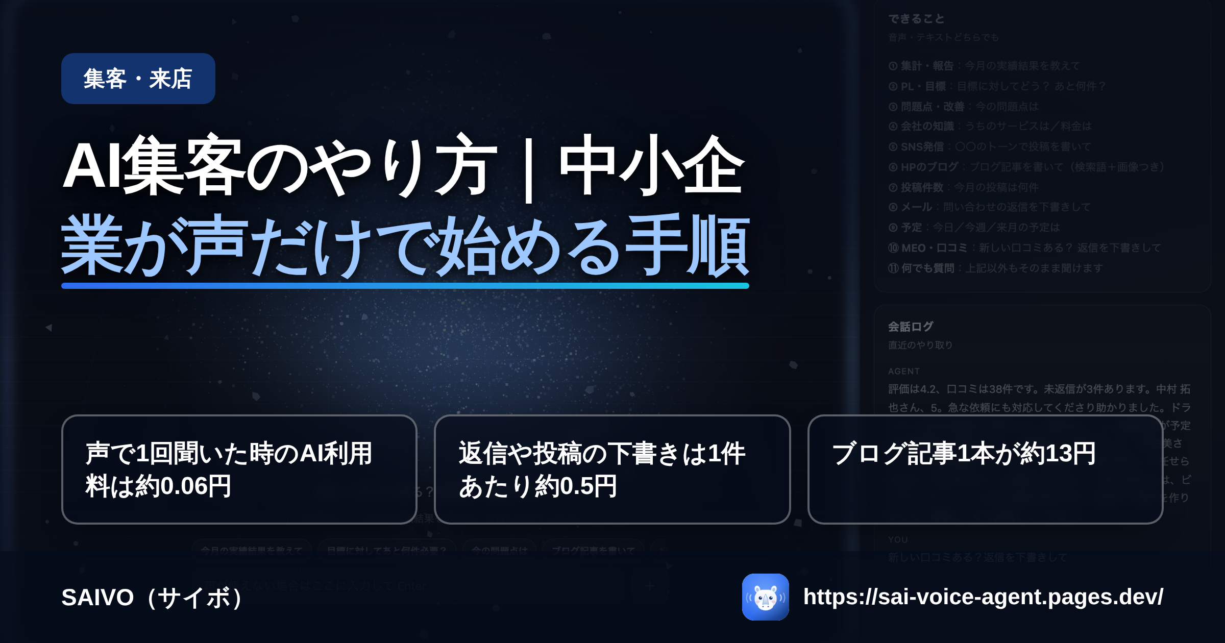 中小企業のAI集客、何から始めるか。声で頼む4つのやり方